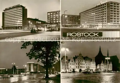 AK / Ansichtskarte  Rostock Blick in die Lange Strasse Ostsee-Druck Interhotel Warnow Ernst-Thaelmann-Platz 