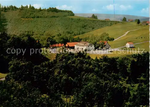 AK / Ansichtskarte  Poppenhausen_Rhoen Blick von der Enzianhuette auf Gasthaus Pension Grabenhoefchen und Teufelstein Poppenhausen Rhoen