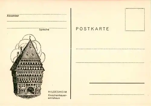 AK / Ansichtskarte  Hildesheim Knochenhauer-Amtshaus Zeichnung Hildesheim