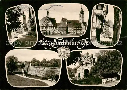 AK / Ansichtskarte 73866196 Forchheim_Oberfranken Motive Stadtzentrum Fachwerkhaeuser Altstadt Stadtmauer Forchheim Oberfranken