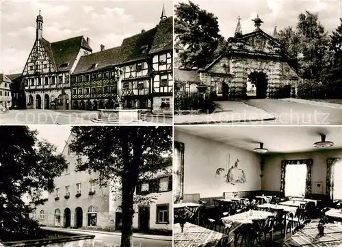 AK / Ansichtskarte  Forchheim_Oberfranken Nuernberger Tor Altstadt Fachwerkhaeuser Gaststaette Forchheim Oberfranken