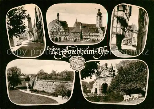 AK / Ansichtskarte  Forchheim_Oberfranken Motive Altstadt Fachwerkhaeuser Rathaus Stadtmauer Forchheim Oberfranken