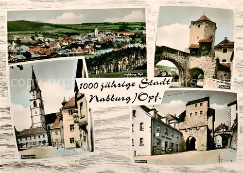 AK / Ansichtskarte  Nabburg Panorama 1000jaehrige Stadt Stadtplatz Obertor Moehntor Nabburg