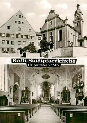 AK / Ansichtskarte  Hilpoltstein_Mittelfranken Katholische Stadtpfarrkirche Innenansicht Hilpoltstein