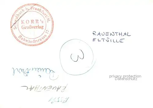 AK / Ansichtskarte 73866228 Rauenthal Inri Kreuz Verlagsstempel Rauenthal