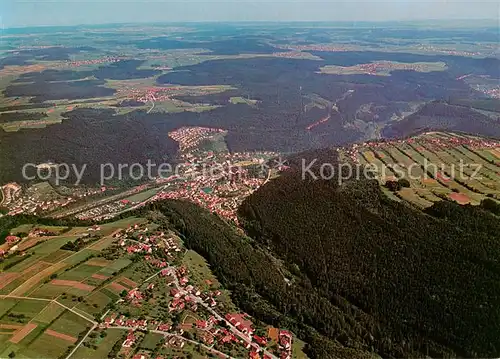 AK / Ansichtskarte  Bad_Liebenzell Fliegeraufnahme mit Unterlengenhard Beinberg und Unterhaugstett Bad_Liebenzell