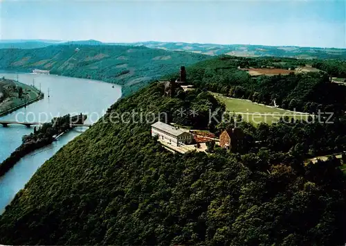 AK / Ansichtskarte 73866260 Hohensyburg_Dortmund Kaiser Wilhelm Denkmal und Ruhrterrassen mit Hengsteysee Fliegeraufnahme 