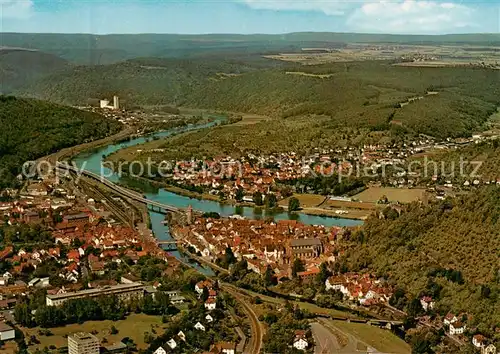 AK / Ansichtskarte  Wertheim_Main Zusammenflus von Main und Tauber Fliegeraufnahme Wertheim Main