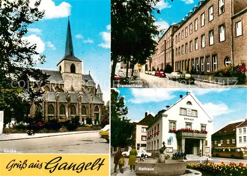 AK / Ansichtskarte  Gangelt Kirche Krankenhaus Rathaus Gangelt