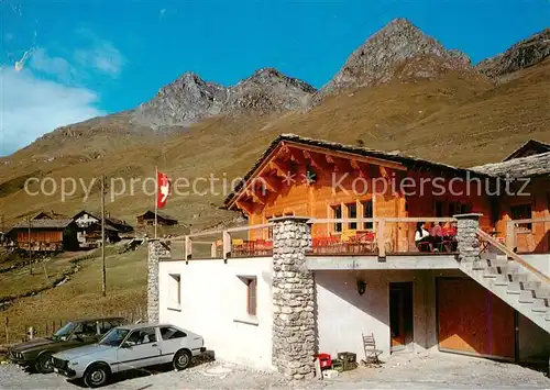 AK / Ansichtskarte  Avers-Juf_GR Gasthaus Pension Edelweiss Blick gegen Mazzaspitz Foppaspitz Alpen 