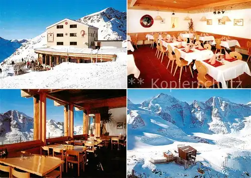 AK / Ansichtskarte  Pontresina Berghaus Diavolezza Bergrestaurant Alpenpanorama Pontresina