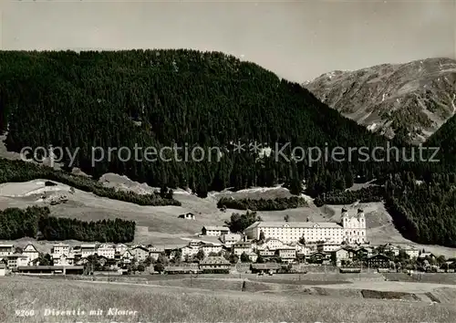 AK / Ansichtskarte  Disentis_GR Ansicht mit Kloster Disentis GR