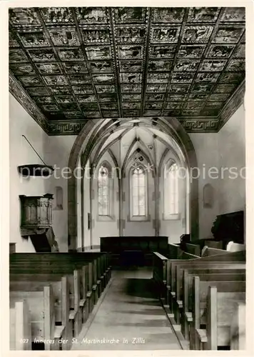 AK / Ansichtskarte  Zillis_GR Inneres der St. Martinskirche 