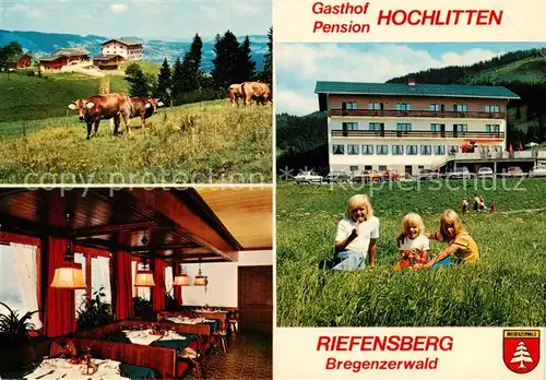 AK / Ansichtskarte 73866410 Riefensberg Gasthof Pension Hochlitten Restaurant Kinder Viehweide Riefensberg
