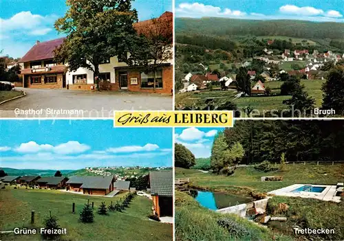 AK / Ansichtskarte 73866438 Leiberg Gasthof Stratmann Bruch Gruene Freizeit Tretbecken Leiberg