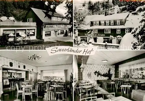 AK / Ansichtskarte 73866458 Willingen_Sauerland Sauerlaender Hof Gaststaette Cafe Pension Willingen_Sauerland