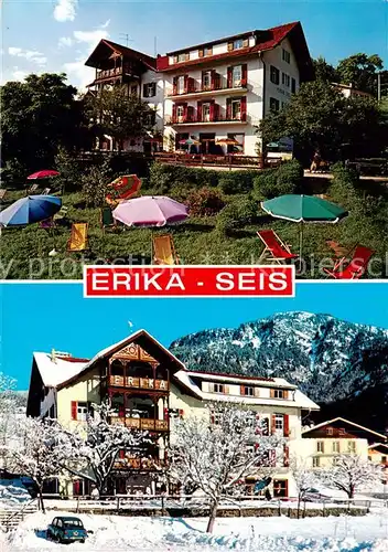 AK / Ansichtskarte 73866474 Seis_am_Schlern_Kastelruth_Siusi_allo_Sciliar_Suedtirol_IT Pension Erika Garten 