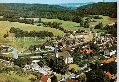 AK / Ansichtskarte  Brochterbeck_Tecklenburg Kath Pfarrkirche St Peter und Paul Fliegeraufnahme 