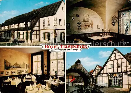 AK / Ansichtskarte 73866503 Mettingen_Westfalen Hotel Telsemeyer Gastraeume Mettingen_Westfalen