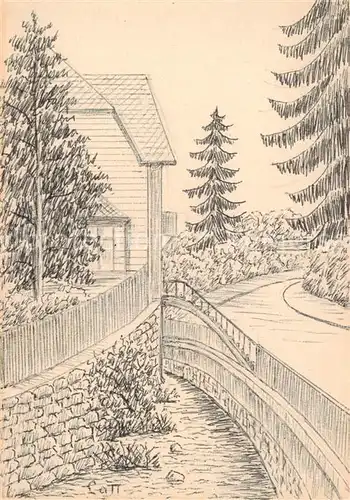 AK / Ansichtskarte  Spremberg_Niederlausitz Ortsmotiv Zeichnung Spremberg_Niederlausitz