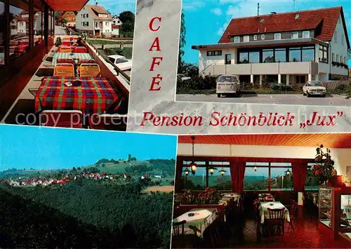 AK / Ansichtskarte 73866536 Jux Cafe Pension Schoenblick Terrasse Panorama Gaststube Jux