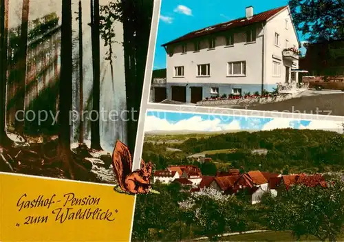 AK / Ansichtskarte  Trauzenbach Gasthof Pension zum Waldblick Waldpartie Panorama Trauzenbach