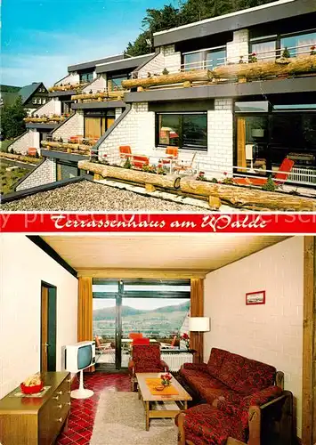 AK / Ansichtskarte  Fredeburg_Schmallenberg Terrassenhaus am Walde Appartement Fredeburg_Schmallenberg