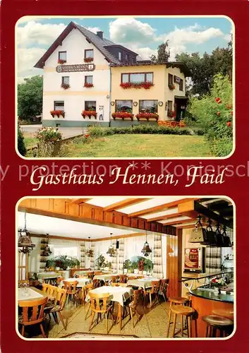 AK / Ansichtskarte 73866584 Faid Gasthaus Hennen Gaststube Bar Faid