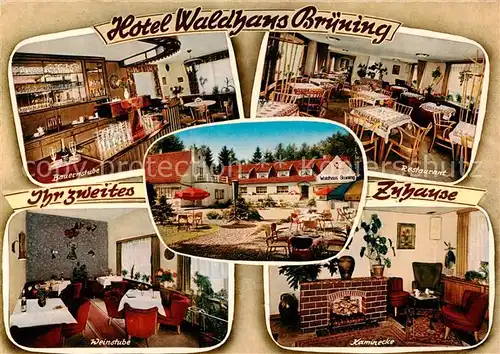 AK / Ansichtskarte  Bruning Hotel Waldhaus Bauernstube Restaurant Weinstube Kaminecke Bruning