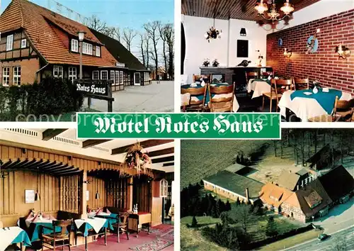 AK / Ansichtskarte  Wildeshausen Hotel Rotes Haus Gastraeume Fliegeraufnahme Wildeshausen