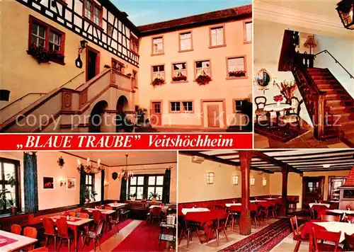 AK / Ansichtskarte 73866603 Veitshoechheim Wein und Speisehaus zur blauen Traube Gastraeume Treppenaufgang Veitshoechheim