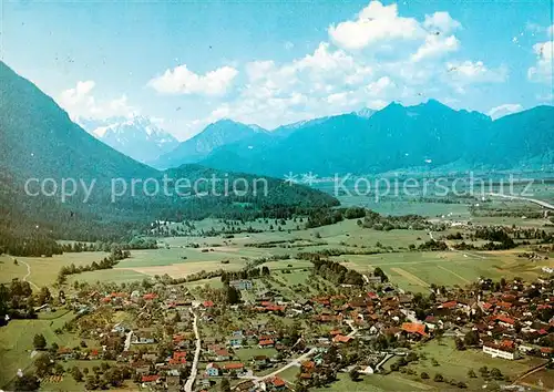 AK / Ansichtskarte  Ohlstadt Panorama Blick gegen Zugspitze Ohlstadt