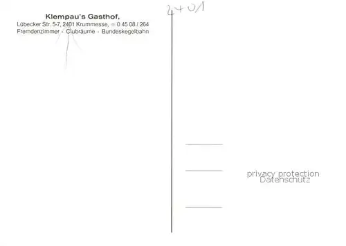 AK / Ansichtskarte  Krummesse Klempaus Gasthof Gaststube Freiterrasse Krummesse