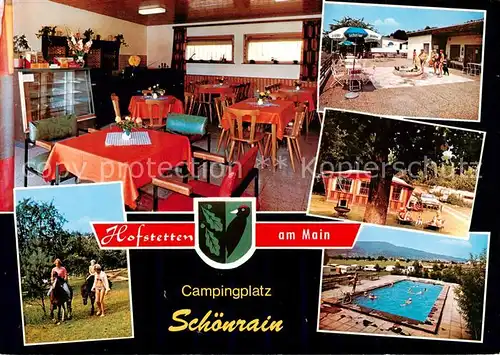 AK / Ansichtskarte  Hofstetten_Main Restaurant Campingplatz Schoenrain Reiten Bungalow Schwimmbad Hofstetten_Main