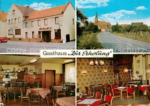 AK / Ansichtskarte 73866710 Duderstadt Gasthaus Zur Erholung Gastraeume Bar Kirche Duderstadt