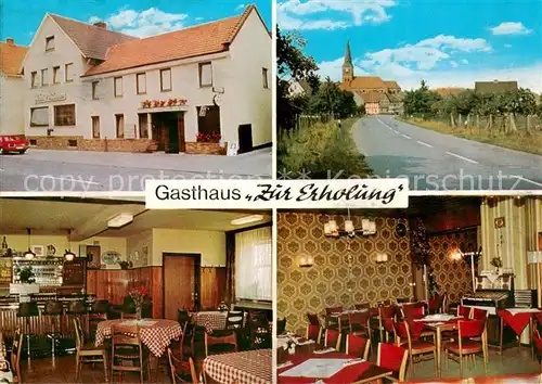 AK / Ansichtskarte  Duderstadt Gasthaus Zur Erholung Gastraeume Bar Kirche Duderstadt