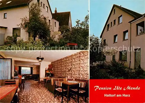 AK / Ansichtskarte 73866712 Hattorf_Harz Pension Ute Mende Gastraum Hattorf Harz