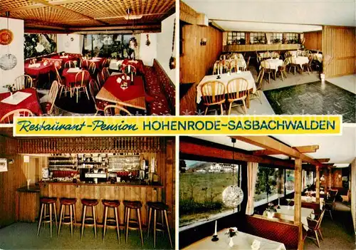 AK / Ansichtskarte 73866714 Sasbachwalden Restaurant Pension Hohenrode Gastraeume Bar Sasbachwalden