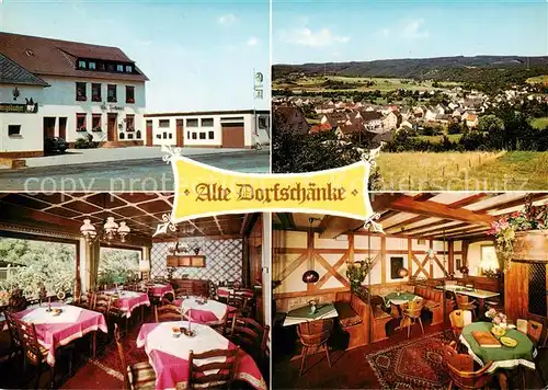 AK / Ansichtskarte 73866724 Kinderbeuern Alte Dorfschaenke Hotel Restaurant Gastraeume Panorama Kinderbeuern