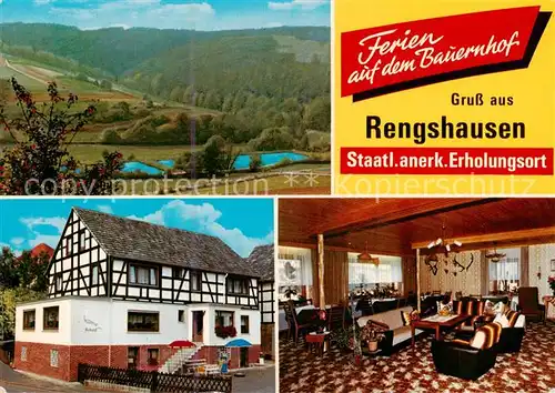 AK / Ansichtskarte  Rengshausen_Knuellwald Panorama Ferien auf dem Bauernhof Restaurant Rengshausen Knuellwald