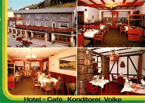 AK / Ansichtskarte  Willingen_Sauerland Hotel Cafe Konditorei Volke Gastraeume Willingen_Sauerland