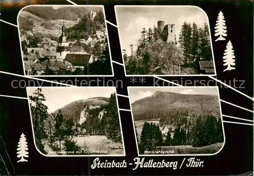 AK / Ansichtskarte  Steinbach_Hallenberg Panorama Burgruine Kanzlersgrund Steinbach_Hallenberg