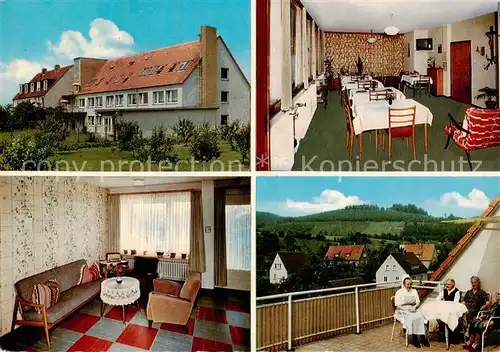 AK / Ansichtskarte  Herleshausen St Elisabeth Gastraum Stube Terrasse Herleshausen