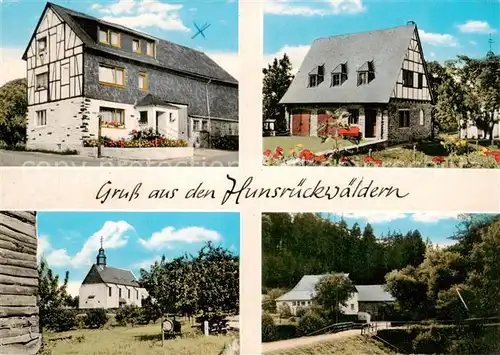 AK / Ansichtskarte  Moerz_Hunsrueck Teilansichten Kirche Pension Moerz Hunsrueck