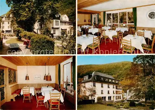 AK / Ansichtskarte  Bad_Bertrich Hotel Pension Meduna Gastraum Garten Bad_Bertrich