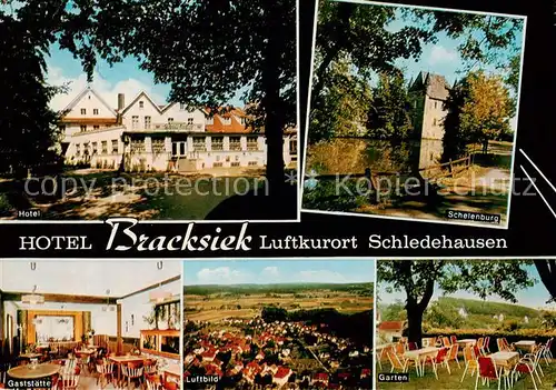 AK / Ansichtskarte  Schledehausen_Bissendorf Hotel Bracksiek Gaststaette Garten Luftbild Schelenburg 