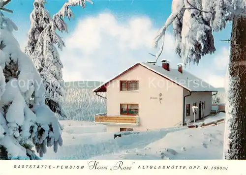 AK / Ansichtskarte 73866834 Altglashuetten Gaststaette Pension Haus Rose Winterlandschaft Altglashuetten