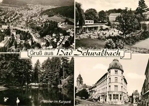 AK / Ansichtskarte  Bad_Schwalbach Panorama Kurpark Weiher Stadtzentrum Bad_Schwalbach