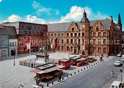 AK / Ansichtskarte  Duesseldorf Rathausplatz Denkmal Markt Duesseldorf