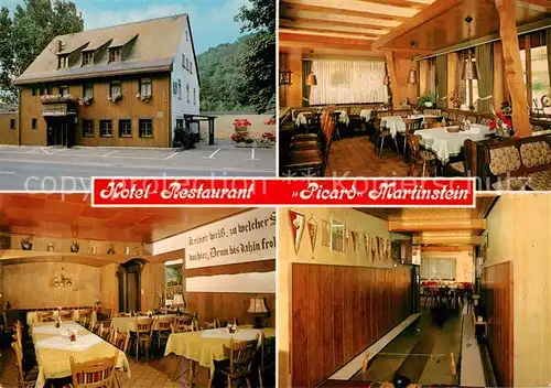 AK / Ansichtskarte  Martinstein Hotel Restaurant Picard Gastraeume Kegelbahn Martinstein